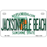 Florida Jacksonville Beach Novelty Metal License Plate 7" x 4" (MP)