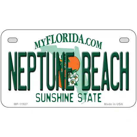 Florida Neptune Beach Novelty Metal License Plate 7" x 4" (MP)