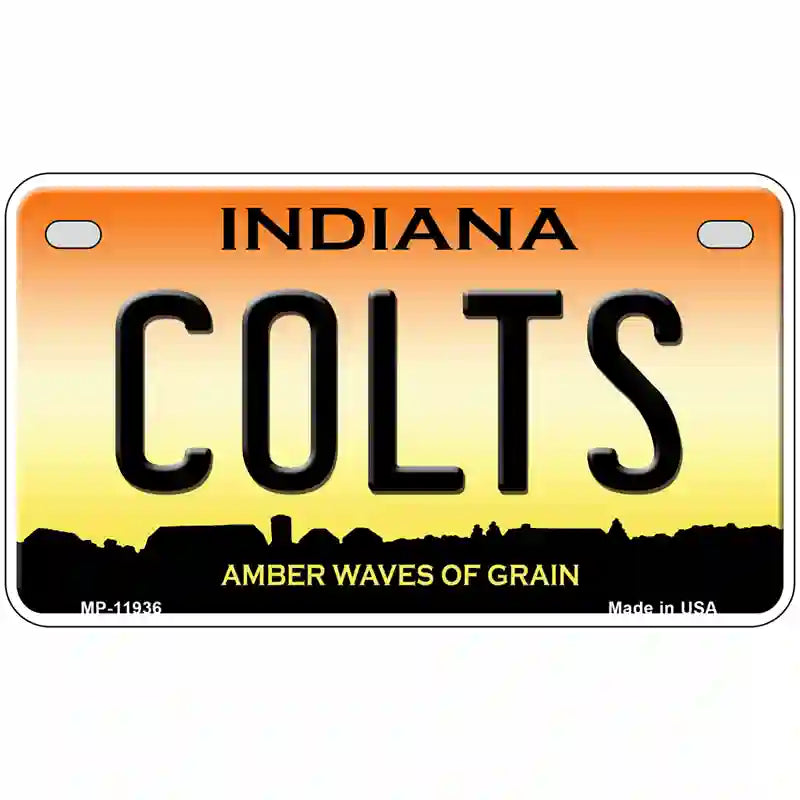 Indiana Colts Novelty Metal License Plate 7" x 4" (MP)