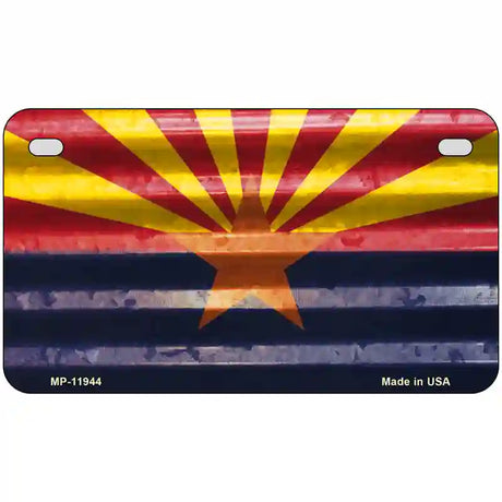 Arizona Corrugated Flag Novelty License Plate 7" x 4" (MP)