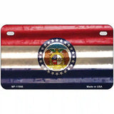 Missouri Corrugated Flag Novelty License Plate 7" x 4" (MP)