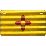 New Mexico Corrugated Flag Novelty License Plate 7" x 4" (MP)