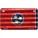 Tennessee Corrugated Flag Novelty License Plate 7" x 4" (MP)