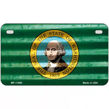 Washington Corrugated Flag Novelty License Plate 7" x 4" (MP)