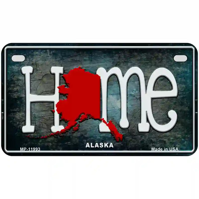 Alaska Home State Outline Novelty License Plate 7" x 4" (MP)