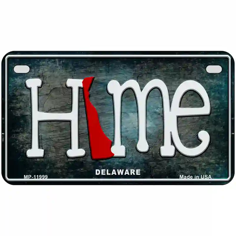 Delaware Home State Outline Novelty License Plate 7" x 4" (MP)