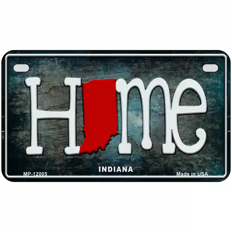 Indiana Home State Outline Novelty License Plate 7" x 4" (MP)