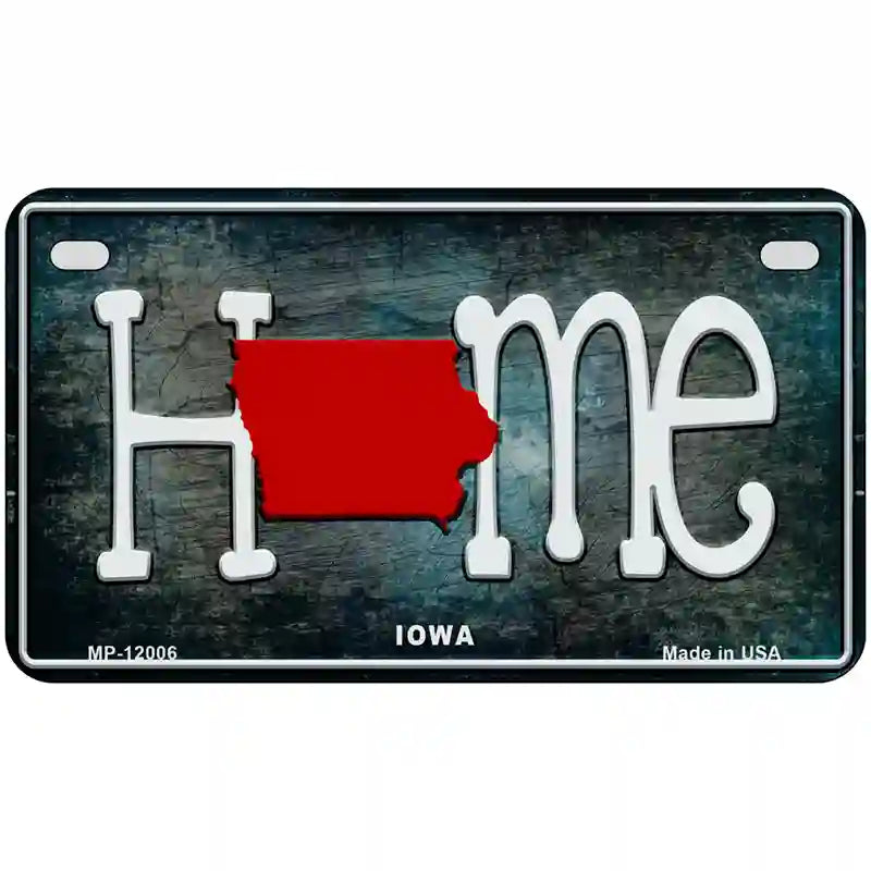 Iowa Home State Outline Novelty License Plate 7" x 4" (MP)