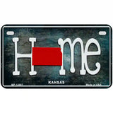 Kansas Home State Outline Novelty License Plate 7" x 4" (MP)