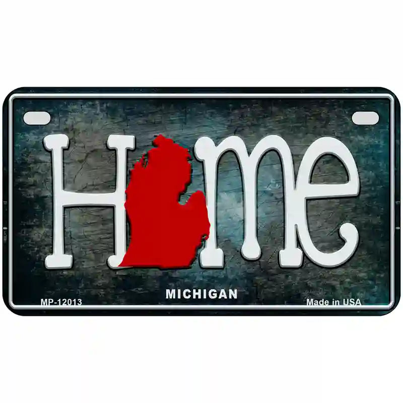 Michigan Home State Outline Novelty License Plate 7" x 4" (MP)