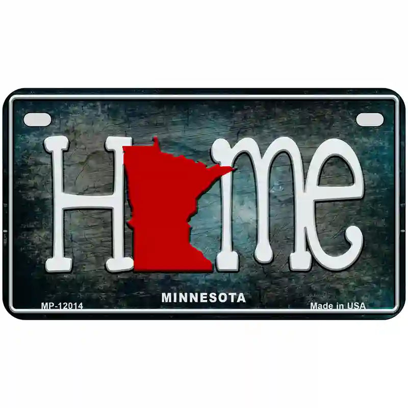 Minnesota Home State Outline Novelty License Plate 7" x 4" (MP)