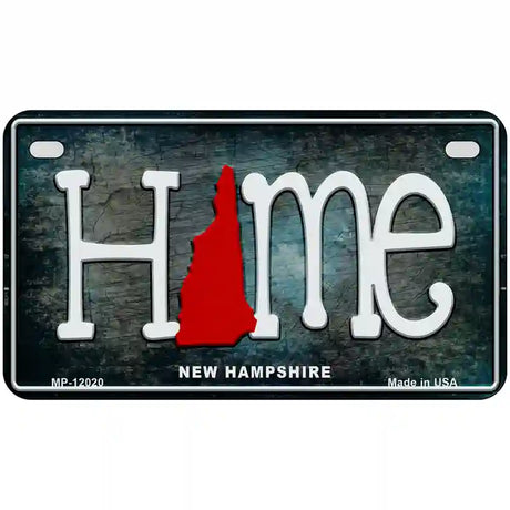 New Hampshire Home State Outline Novelty License Plate 7" x 4" (MP)