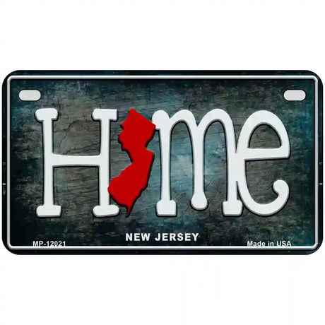 New Jersey Home State Outline Novelty License Plate 7" x 4" (MP)