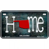 Oklahoma Home State Outline Novelty License Plate 7" x 4" (MP)