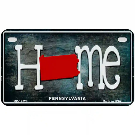 Pennsylvania Home State Outline Novelty License Plate 7" x 4" (MP)