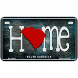 South Carolina Home State Outline Novelty License Plate 7" x 4" (MP)