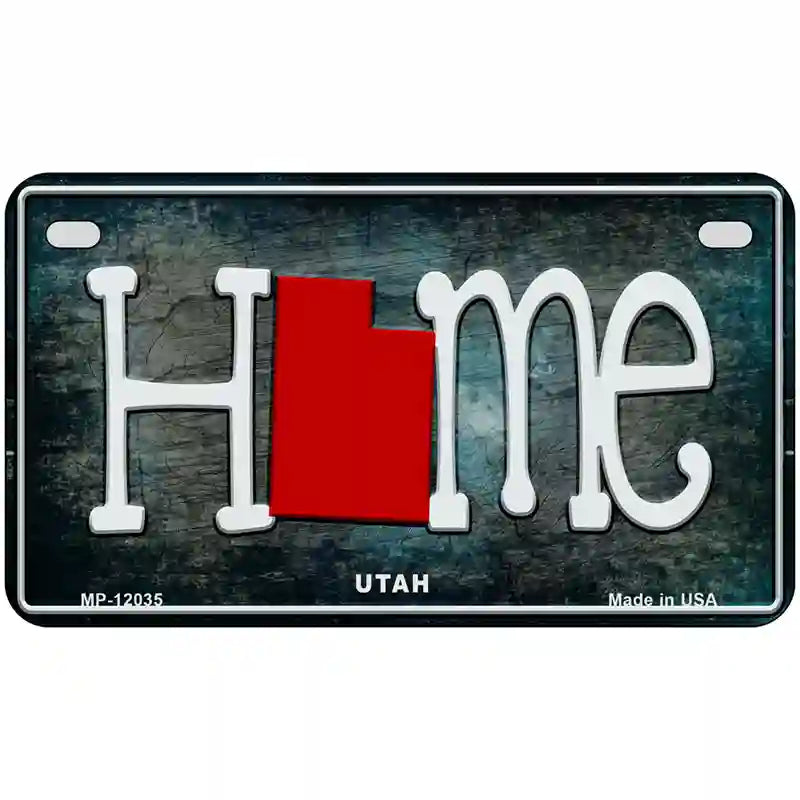 Utah Home State Outline Novelty License Plate 7" x 4" (MP)