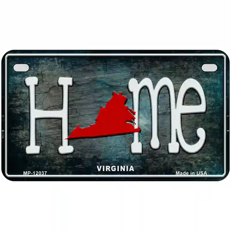 Virginia Home State Outline Novelty License Plate 7" x 4" (MP)