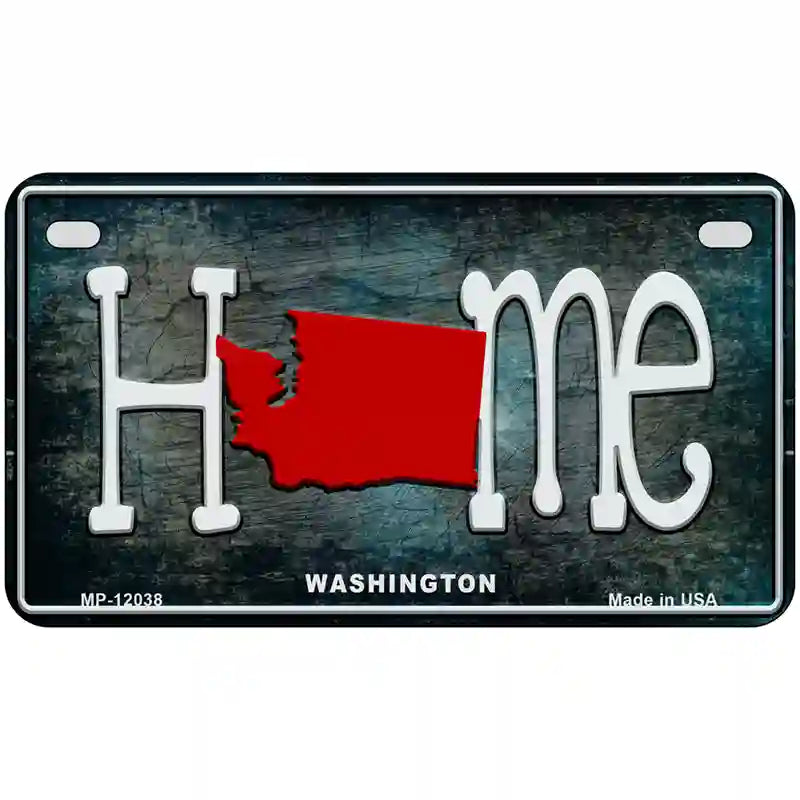 Washington Home State Outline Novelty License Plate 7" x 4" (MP)