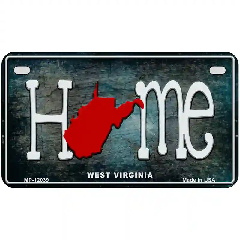 West Virginia Home State Outline Novelty License Plate 7" x 4" (MP)