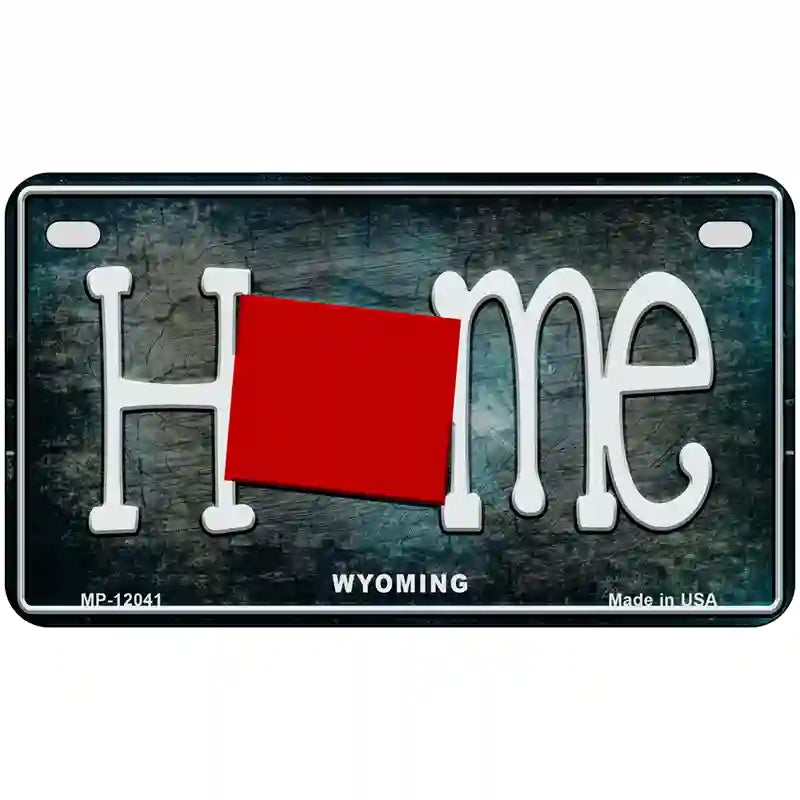 Wyoming Home State Outline Novelty License Plate 7" x 4" (MP)