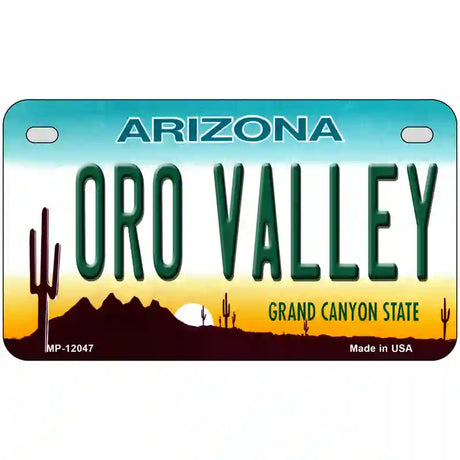 Oro Valley Arizona Novelty Metal License Plate 7" x 4" (MP)