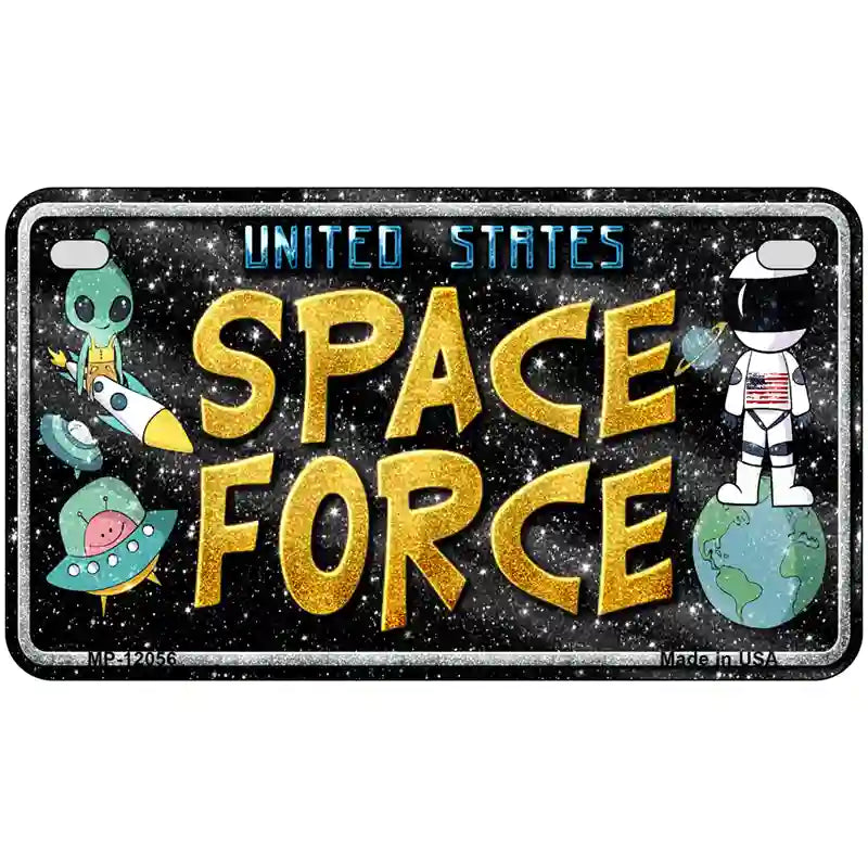 Space Force Novelty Metal License Plate 7" x 4" (MP)