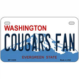 Washington Cougars Fan Novelty Metal License Plate 7" x 4" (MP)