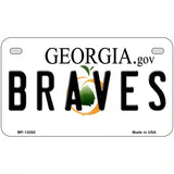 Georgia Braves Novelty Metal License Plate 7" x 4" (MP)