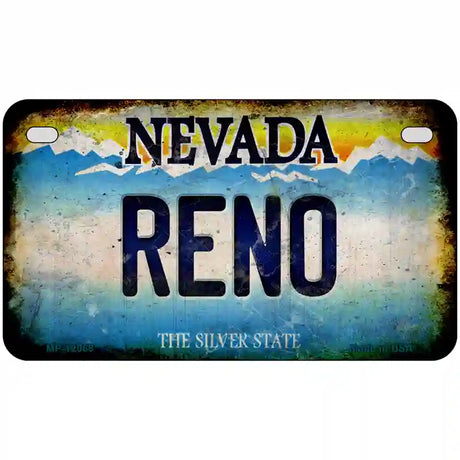 Nevada Reno Novelty Metal License Plate 7" x 4" (MP)