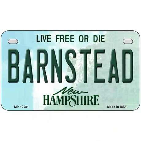 Barnstead New Hampshire State Novelty Metal License Plate 7" x 4" (MP)