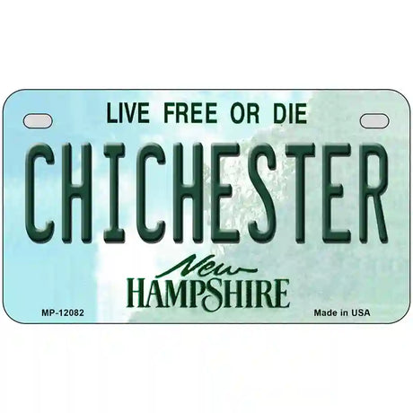 Chichester New Hampshire State Novelty Metal License Plate 7" x 4" (MP)