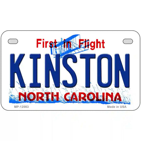 Kinston North Carolina State Novelty Metal License Plate 7" x 4" (MP)