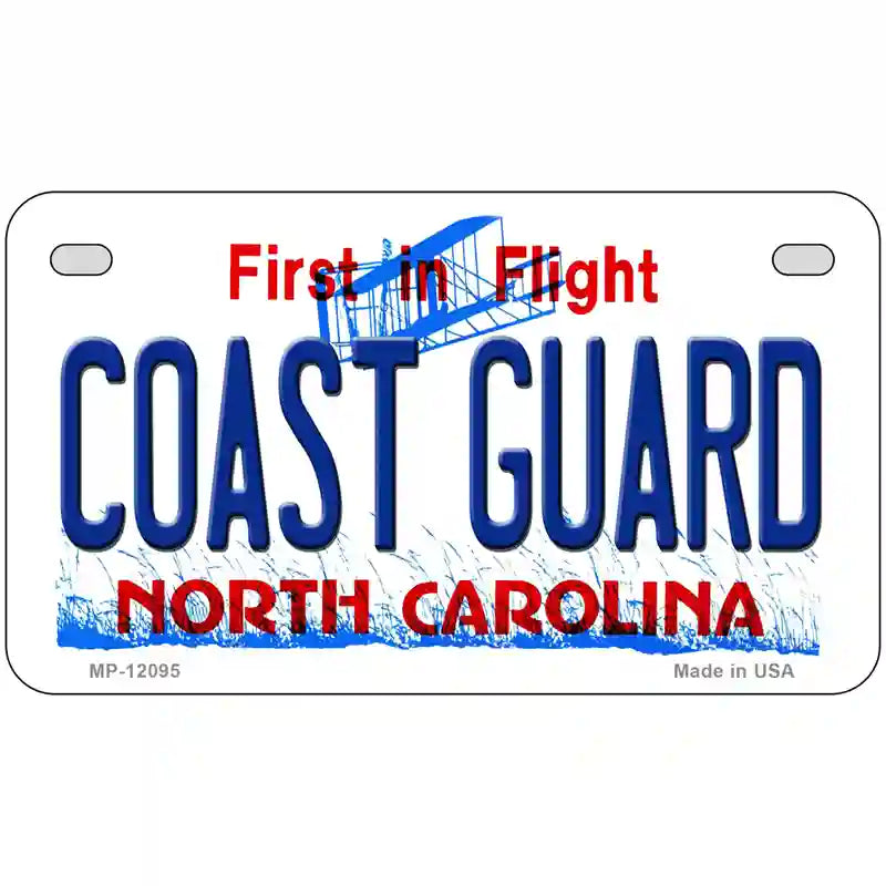 Coast Guard North Carolina State Novelty Metal License Plate 7" x 4" (MP)