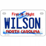 Wilson North Carolina State Novelty Metal License Plate 7" x 4" (MP)