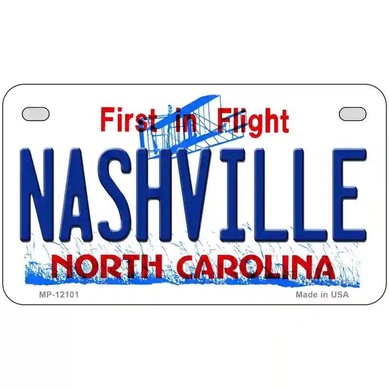 Nashville North Carolina State Novelty Metal License Plate 7" x 4" (MP)