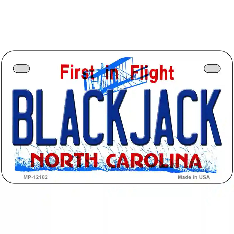 Blackjack North Carolina State Novelty Metal License Plate 7" x 4" (MP)