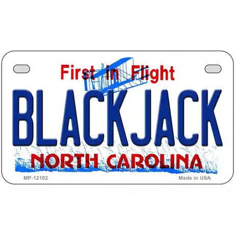 Blackjack North Carolina State Novelty Metal License Plate 7" x 4" (MP)