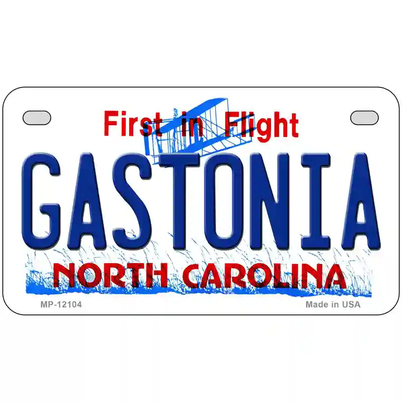 Gastonia North Carolina State Novelty Metal License Plate 7" x 4" (MP)