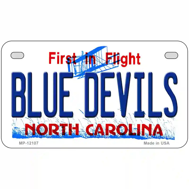 Blue Devils North Carolina State Novelty Metal License Plate 7" x 4" (MP)