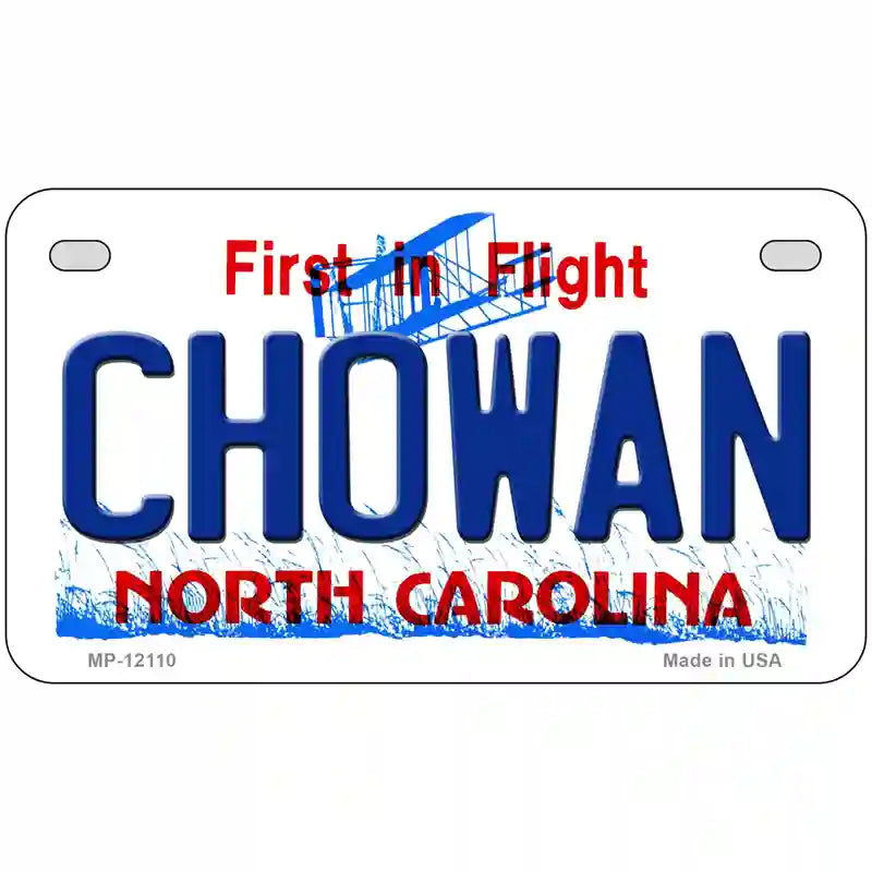 Chowan North Carolina State Novelty Metal License Plate 7" x 4" (MP)