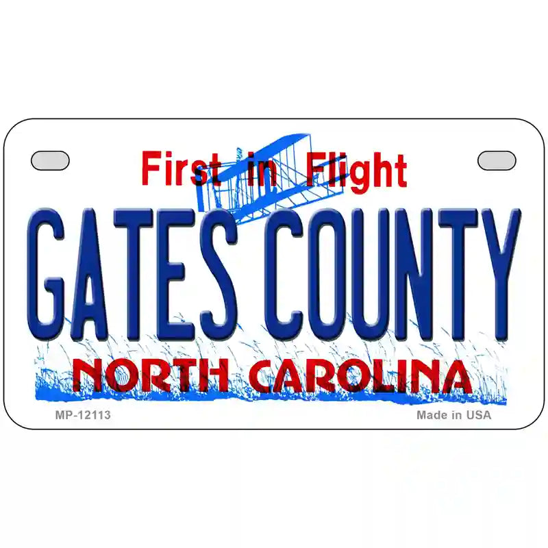 Gates County North Carolina State Novelty Metal License Plate 7" x 4" (MP)