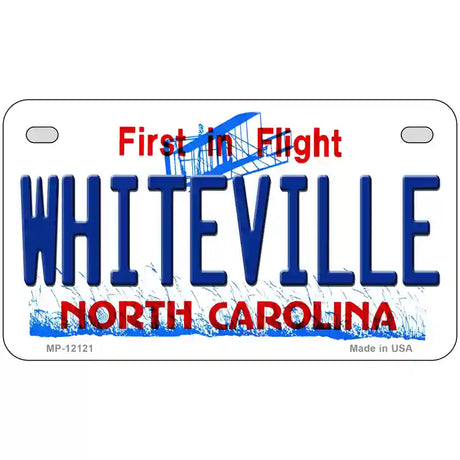 Whiteville North Carolina State Novelty Metal License Plate 7" x 4" (MP)