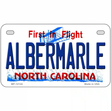 Albermarle North Carolina State Novelty Metal License Plate 7" x 4" (MP)