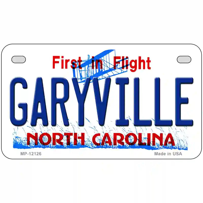 Garyville North Carolina State Novelty Metal License Plate 7" x 4" (MP)