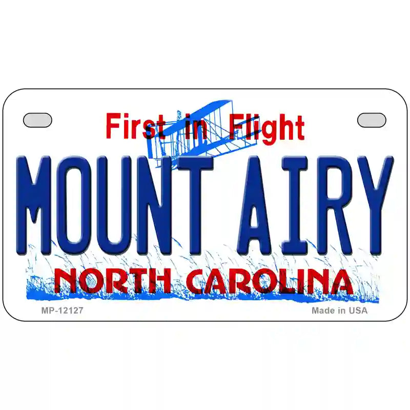 Mount Airy North Carolina State Novelty Metal License Plate 7" x 4" (MP)