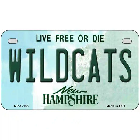 Wildcats New Hampshire Novelty Metal License Plate 7" x 4" (MP)