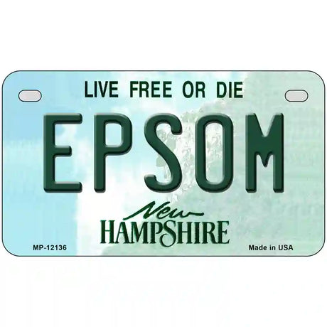 Epsom New Hampshire Novelty Metal License Plate 7" x 4" (MP)