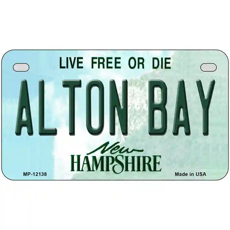 Alton Bay New Hampshire Novelty Metal License Plate 7" x 4" (MP)