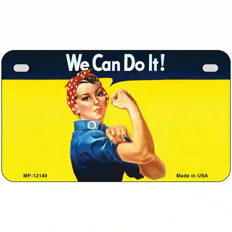 We Can Do It Novelty Metal License Plate 7" x 4" (MP)